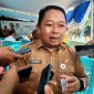 Kepala Bappelitbangda Kota Ternate Rizal Marsaoly saat Diwawancarai oleh Wartawan di Musrenbang Kecamatan Ternate Utara. (Ata)