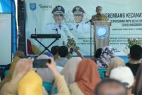 Wali Kota Ternate M. Tauhid Soleman saat Menyampaikan Sambutan dalam Pembukaan Musrenbang di Kantor Camat Ternate Utara. (Humas)