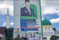 Baliho Ikram Malang Sangadji di Kabupaten Kepulauan Sula. (linksatu)