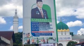 Baliho Ikram Malang Sangadji di Kabupaten Kepulauan Sula. (linksatu)