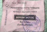 Karcis Sepeda Motor Sekali Masuk. (Rakyatmu)