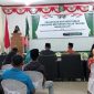 Koordinator Presidium MD Forhati Kuraisiya Marsaoly Saat Membaca Sambutan Usai Pelantikan. (Rakyatmu)