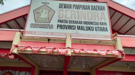 Kantor DPD Partai Gerindra Maluku Utara. (Rakyatmu)