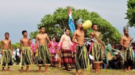 Tarian Belayai dari Kabupaten Kepulauan Sula. (Istimewa)