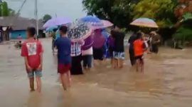 Banjir Landa Desa Waitina, Kecamatan Mangoli Timur. (Rakyatmu)