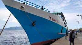 KM Fajar Mulia II Saat Bersandar di Dermaga Pelabuhan Mudaffar Sjah II Kota Ternate. (Rakyatmu)