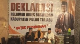 Relawan Anies Baswedan di Kabupaten Pulau Taliabu, mendeklarasikan kemenangan 80 persen di Pilpres 2024.
