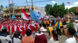 Lomba Gerak Jalan di Halmahera Utara. (Rakyatmu)