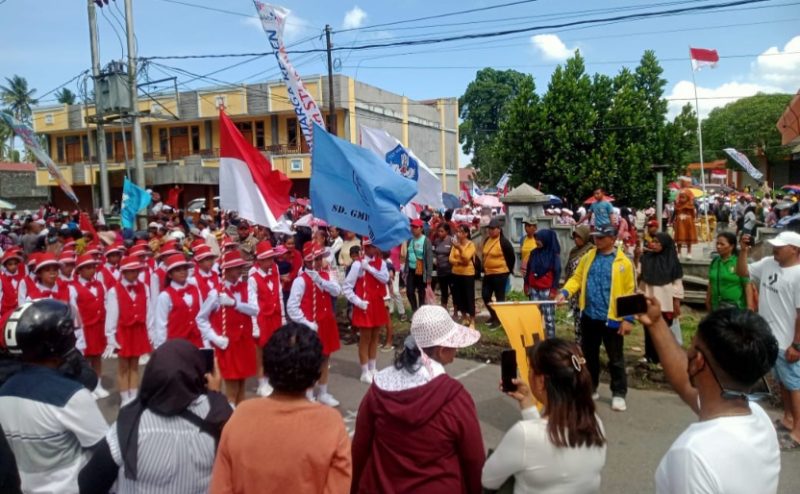 Lomba Gerak Jalan di Halmahera Utara. (Rakyatmu)