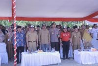 Acara Peletakan Batu Pertama Pembangunan Stadion Malut United. (Humas For Rakyatmu)