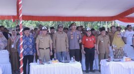 Acara Peletakan Batu Pertama Pembangunan Stadion Malut United. (Humas For Rakyatmu)