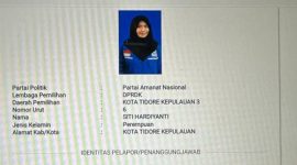 Bawaslu Tidore Kepulauan Menemukan Identitas Bacaleg Tidak sesuai Nama dan Foto. (Rakyatmu)