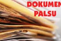 Ilustrasi Dokumen Palsu. (Istimewa)