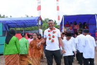 Penyambutan Wakil Wali Kota Tidore Kepulauan untuk Membuka Turnamen Bola Voli Tauno Cup III Tahun 2023. (Dok. Humas Pemkot for Rakyatmu)