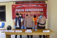 Polres Halmahera Utara Konferensi Pers Soal Kasus Tindak Pidana Narkotika Jenis Ganja. (Rakyatmu)