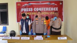 Polres Halmahera Utara Konferensi Pers Soal Kasus Tindak Pidana Narkotika Jenis Ganja. (Rakyatmu)