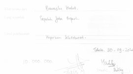 Kwitansi Pinjaman. (Rakyatmu)