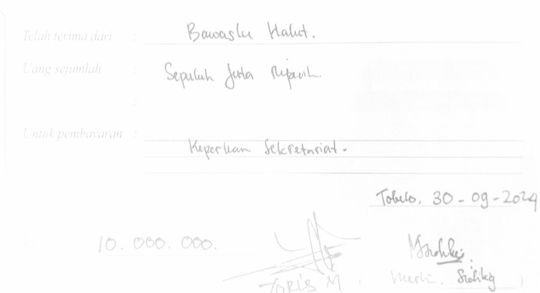 Kwitansi Pinjaman. (Rakyatmu)