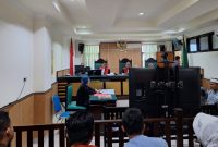  Sidang Ketiga Dugaan Kasus Pemalsuan Dokumen Bacaleg DPD PAN KotaTidore di Pengadilan Negeri Soasio. (Rakyatmu)