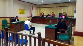 Sidang Tuntutan JPU Terhadap Perkara Dugaan Pemalsuan Dokumen Bacaleg DPD PAN Kota Tidore Kepulauan. (Rakyatmu)