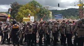 Polres Pulau Taliabu menggelar Sistem Simulasi Keamanan Kota. (Rakyatmu)