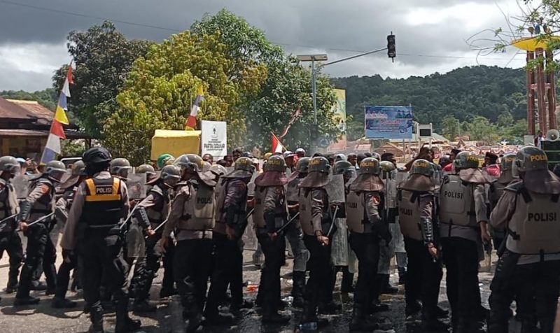 Polres Pulau Taliabu menggelar Sistem Simulasi Keamanan Kota. (Rakyatmu)