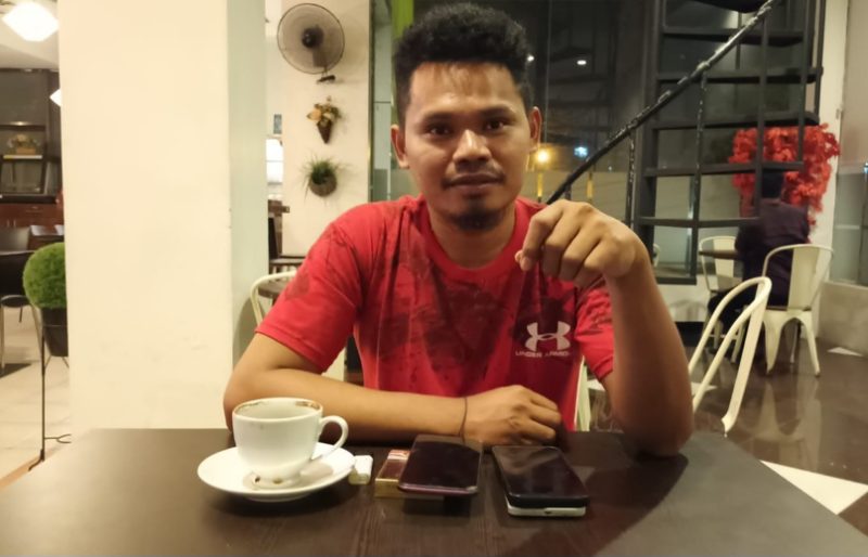 Ketua Bidang Advokasi Tindak Pidana Korupsi Presidium LMND Maluku Utara, Andhika Syahputra. (Rakyatmu)