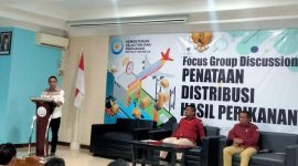 Kegiatan FGD yang Membahas Distribusi Hasil Perikanan Maluku Utara Menggunakan Kapal Tol Laut. (Rakyatmu)
