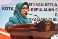 Ketua TP PKK Provinsi Maluku Utara Ny. Hj. Faoniah Jaohar Kasuba. (Istimewa/Rakyatmu)
