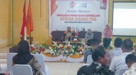 Sosialisasi Pemahaman Kepemiluan Kepada Difabel. (Rakyatmu)