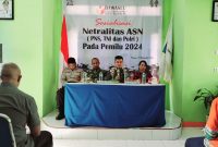 Sosialisasi Netralitas ASN dan TNI-Polri pada Pemilu 2024. (Rakyatmu)