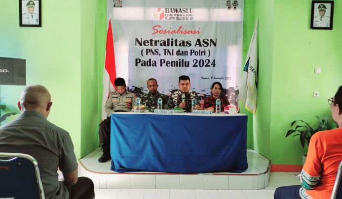Sosialisasi Netralitas ASN dan TNI-Polri pada Pemilu 2024. (Rakyatmu)
