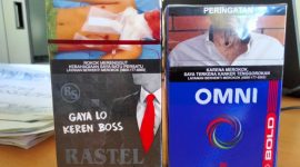 Rokok Ilegal Gunakan Pita Cukai Palsu Beredar di Daratan Pulau Halmahera. (Rakyatmu)