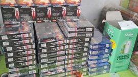 Rokok Ilegal yang Beredar di Warung–warung Kabupaten Halmahera Utara. (Rakyatmu)