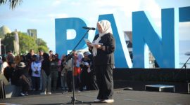 Ketua Panitia dr. Fathiyah Suma saat Membacakan Laporan HAJAT 773. (Bucek for Rakyatmu)