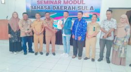 Disdikbud Kabupaten Kepulauan Sula Menggelar Seminar Modul Bahasa Daerah. (Rakyatmu)