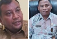 Kadis PUPR Jainudin Umaternate (Kiri) dan Kabag Humas Maulana Usia (Kanan).