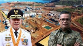 Gubernur Maluku Utara Abdul Gani Kasuba (Kanan) dan Stevi Thomas Petinggi Harita Group (Kiri). (Ilustrasi/Rakyatmu)