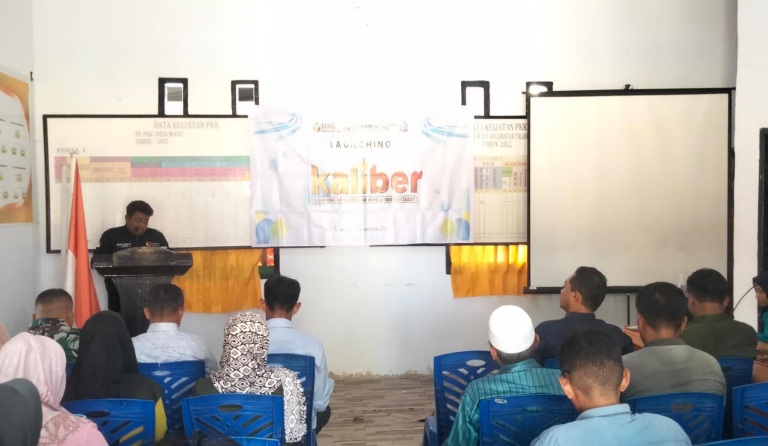 Panwaslu Kecamatan Taliabu Barat me-launching Desa Wayo sebagai Kampung Pengawasan Pemilu Bermartabat. (Rakyatmu)