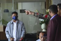Ketua DPD Gerindra Maluku Utara Muhaimin Syarif Saat Berada di Gedung KPK. (Istimewa)