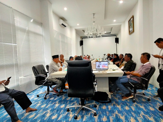 Rapat Koordinasi Koalisi Perubahan Maluku Utara Bahas Kedatangan Capres Anies Baswedan di Ternate. (Rakyatmu)