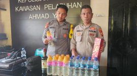 Miras Diamankan di Polsek Pelabuhan Ahmad Yani Ternate. (Rakyatmu)