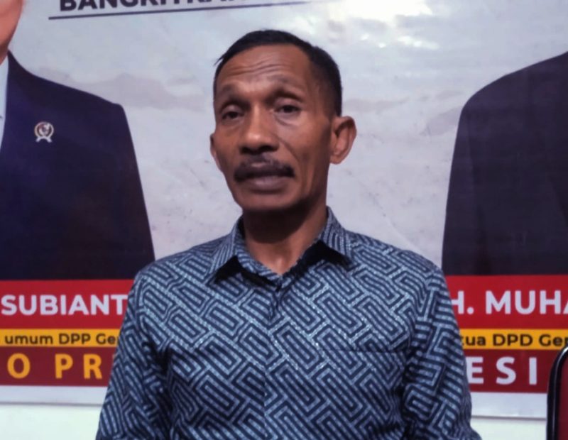 Ketua DPD Partai Gerindra Maluku Utara Sahril Tahir Tegaskan Kader yang Terlibat Kasus Korupsi untuk Segera Mundur Diri. (Rakyatmu)