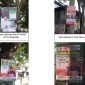 Sejumlah APK Capres maupun Caleg yang Dipaku di Pohon Kota Ternate. (Dok. Bawaslu/ Rakyatmu)