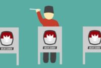 Warga Dilarang Bawa HP Saat Berada di Bilik Suara. (Ilustrasi netizen/Rakyatmu)