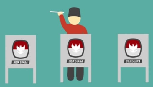 Warga Dilarang Bawa HP Saat Berada di Bilik Suara. (Ilustrasi netizen/Rakyatmu)