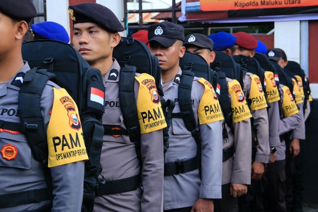 Polda Maluku Utara Melaksanakan Apel Persiapan Pengamanan TPS di 10 Kabupaten/Kota. (Dok. Humas Polda/Rakyatmu)
