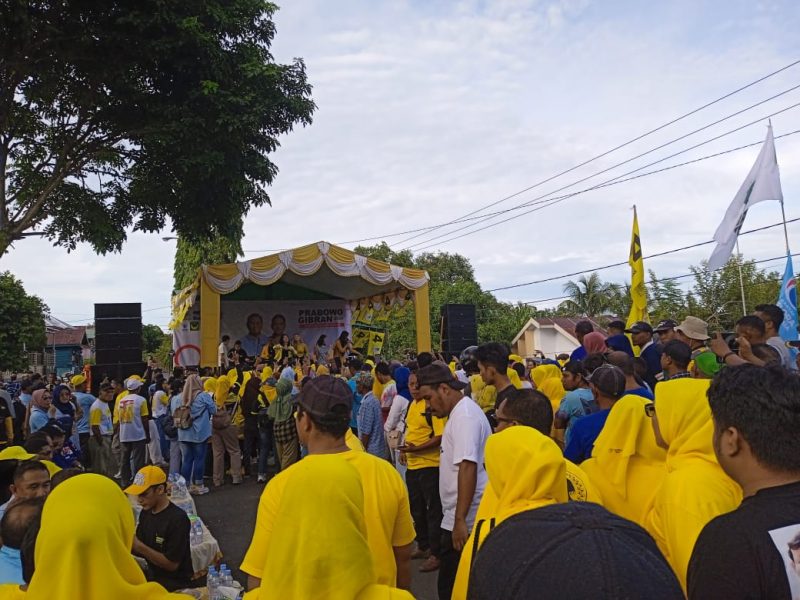 Kampanye Prabowo-Gibran di Kota Tidore Kepulauan. (Rakyatmu)