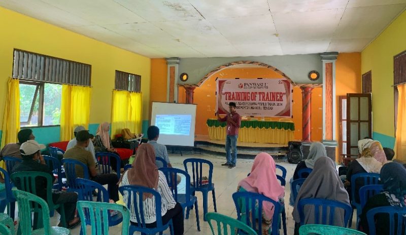 Panwascam Mangoli Tengah Gelar Pelatihan Saksi Peserta Pemilu 2024. (Panwascam Mangoli Tengah) 