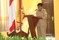 Wakil Bupati Pulau Taliabu saat Memberi Sambutan dan Membuka Forum Perangkat Daerah/Musrenbang RKPD. (Dok. Diskominfo/Rakyatmu)